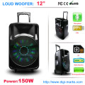 10"Portable Trolley Wireless Bluetooth Battery Karaoke Guitar Speaker